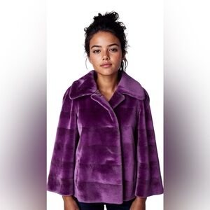 NWT Real Mink Fur Jacket • Aubergine